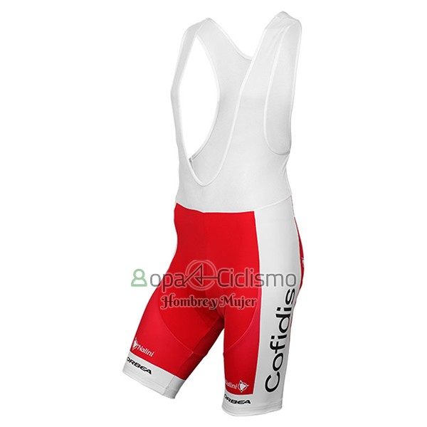 Cofidis Ropa Ciclismo Culotte Corto 2017 Mangas Cortas Rojo